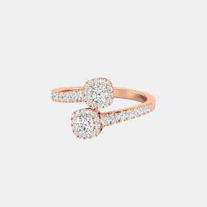 Anillo de Diamantes Cultivados en Laboratorio de 1.00 CTW con Corte Brillante Multiforma para Mujer, Oro de 9K, 14K, 18K, Color E F, Claridad VS VVS, Joyería de Compromiso de Lujo - Product Image 3