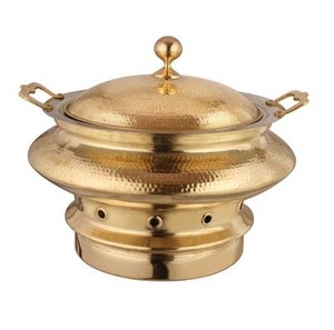 Calentador de Comida Profesional de Acero Inoxidable con Tapa de Vidrio, Calentador Ecológico a Gas para Presentación de Comida en Buffet - Product Image 4