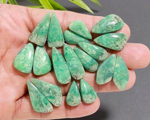 9 pares de gemas de crisoprasa verde natural de 137 quilates para hacer joyas, 24x8 15x9 mm # 19985 - Product Image 2