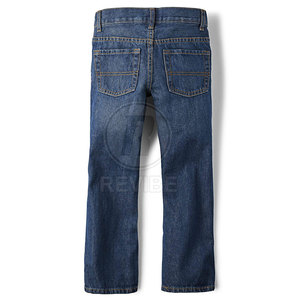 Jean d'hiver pour garçons, coupe droite, taille mi-haute, léger, respirant, de haute qualité, 100% coton, personnalisable, tendance mode - Product Image 3