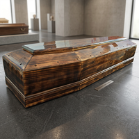 Ataúd de Madera de Paulownia Carbonizada de Primera Calidad, Ataúd Funerario Europeo de Lujo, Caja de Entierro Ecológica, Venta al Por Mayor Personalizada