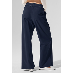 <span class=keywords><strong>Pantaloni</strong></span> Yoga a Gamba Larga Traspiranti per <span class=keywords><strong>Donna</strong></span>, Vita Alta, <span class=keywords><strong>Blu</strong></span> <span class=keywords><strong>Navy</strong></span>, <span class=keywords><strong>Pantaloni</strong></span> Comodi e Fluidi, Asciugatura Rapida, <span class=keywords><strong>Pantaloni</strong></span> Sportivi per Signore - Product Image 2