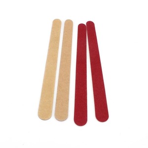 ตะไบเล็บแบบใช้แล้วทิ้ง EMERY สองด้าน 100 กริต เครื่องมือขัดเล็บโค้ง สีเบจแดง - Product Image 1