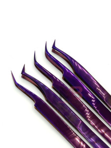 Pinzas de calidad profesional para artistas de pestañas, juego de pinzas para extensión de pestañas con puntas personalizadas - Product Image 4