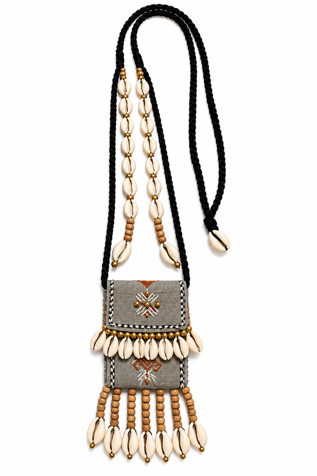 Natural Rocks And Shells Boho Style Natural Cowrie Shell Beaded Pendant Necklace Unisex Handmade ...