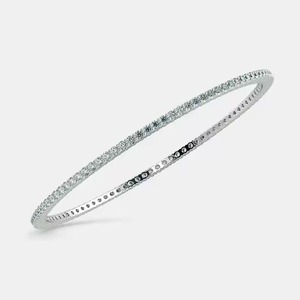 Customized Round Shape Lab Grown Diamond Tennis <b>Bracelet</b> Bezel Setting 18K White Gold Diamond <b>Bracelet</b> for Both Men and Women - Product Image 4