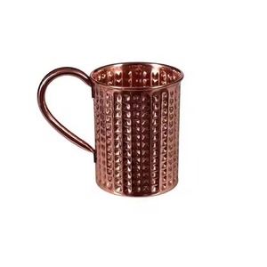 Designer <b>Copper</b> Mug Moscow Mule Drinking <b>Cup</b> Smooth Finish for Bar Kitchen Restaurant Cocktail Serving - Product Image 6