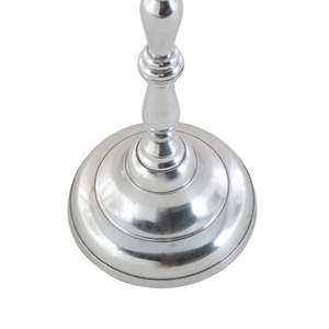 Candélabre à cinq bras en argent, 23 pouces de haut, décoration d'intérieur, porte-bougie en métal durable - Product Image 5