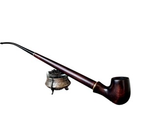 Pipa de Fumar de Madera Hecha a Mano de Primera Calidad, Pipa de Tabaco de Madera Natural, Diseño Clásico, Acabado Liso y Duradero, Accesorio para Fumar - Product Image 1
