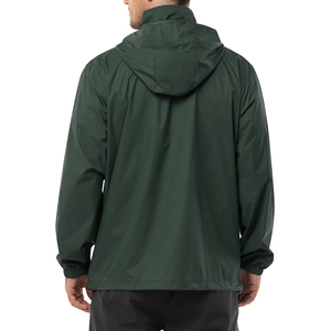 Men's Summer Lightweight Printed Waterproof Packable Hooded <b>Rain</b> <b>Jacket</b> Outdoor Windbreaker for Hiking Travel - Product Image 2