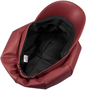 Casquette de newsboy en cuir noir, chapeau décontracté unisexe, quatre saisons, taille adulte 56-58CM - Product Image 4