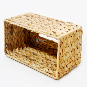 Boîte à mouchoirs Artex Dong Thap en jacinthe d'eau écologique, tissée à la main, de forme rectangulaire, pour l'organisation de la maison et du bureau, Vietnam - Product Image 6