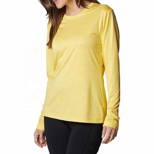 เสื้อยืดแขนยาวผู้หญิงแบบเรียบ โลโก้สั่งทำได้ ขายส่ง เนื้อผ้านุ่ม ระบายอากาศ แห้งเร็ว เป็นมิตรกับสิ่งแวดล้อม กันยับ ใส่ได้ในฤดูร้อน 100% - Product Image 4