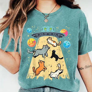 Camiseta de manga corta con cuello redondo para mujer, informal, holgada, de verano, transpirable, mezcla de algodón, cómoda y a la moda - Product Image 1