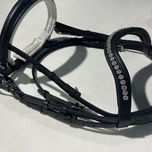 Bride de cheval en cuir rembourré blanc de qualité supérieure souple et durable réglable pour l'entraînement et l'équitation équipement équestre - Product Image 3