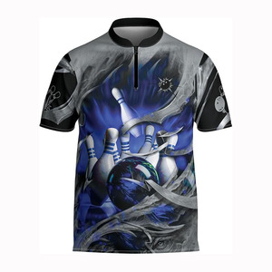 Custom Quick Dry 100% Polyester <b>Bowling</b> Polo T-<b>shirt</b> Sublimation Polo <b>Shirts</b> for Men - Product Image 2