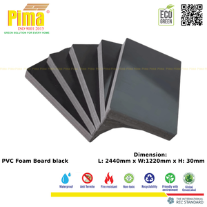 PVC-WPC <b>Foam</b> Board 30mm <b>Thickness</b> 0.6 G/cm3 Density Black Color Decorative Surface Panels Celuka Plastic Interior Furniture - Product Image 4