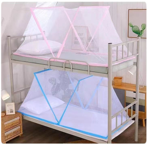 Indoor Outdoor Camping <b>Foldable</b> Portable Baby Mosquito Net Tent with Fiberglass & Polyester Mesh Blue Pink - Product Image 5
