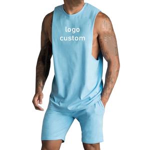 High Quality Wholesale Men's Sports Tank <b>Top</b> Custom Muscle Fitness Vest <b>Black</b> Plus Size Anti-Bacterial UV Odor Protection - Product Image 2