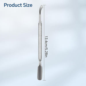 Pousse-cuticules professionnels double face finition lisse en acier allemand 5,28 pouces – Fournitures de beauté - Product Image 5