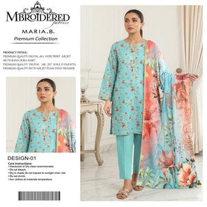 Digital Print Pakistani Salwar Kameez Suit for Women Floral <b>Shawl</b> Air Jet Voile Dupatta Ready to Wear Ethnic Wear Pakistani Suit - Product Image 1