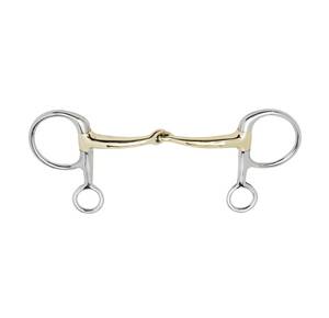 บิตม้าสแตนเลสแบบหลวม ขัดเงา ทรงกระบอกคู่ สำหรับฝึกขี่ม้า - Product Image 1