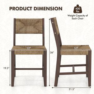 Set di 2 Sedie da Pranzo in Legno per Cucina e Sala da Pranzo per Comfort e Stile - Product Image 4