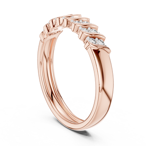 Anillo de Diamantes Cultivados en Laboratorio SERENITY WAVE, Oro Sólido de 18 Quilates, Chapado en Rodio, Estilo Minimalista, para Compromiso, Boda, San Valentín, Uso Diario - Product Image 2