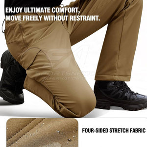 Vêtements de randonnée légers pour l'extérieur avec matière flexible, coupe confortable, pantalon softshell pour homme, pantalon softshell - Product Image 3