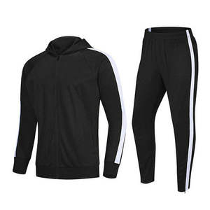 ชุดวอร์มลำลองผู้ชายสำหรับฤดูหนาว ผ้าฟลีซแขนยาว พร้อมกางเกงขายาว ซิป แห้งเร็ว ระบายอากาศได้ดี ผ้าฝ้าย 100% ชุดกีฬา - Product Image 2