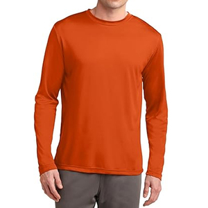 Camiseta de punto naranja sólida de manga corta hecha a mano de alta gama para hombre, calidad premium. - Product Image 4