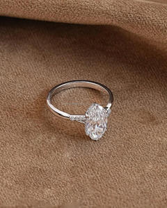 Anillo de Eternidad Arin con Diamante Cultivado en Laboratorio con Corte Marquesa, Certificado IGI/GIA, Anillo de Compromiso y Matrimonio Clásico de Oro de 14k, Joyería Creada en Laboratorio - Product Image 3