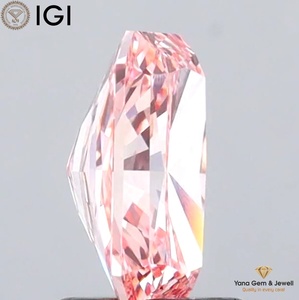 Diamant de laboratoire CVD, taille Radiant, avec certificat IGI, 1,50 carat, couleur rose vif fantaisie, clarté VS1, pour bijoux audacieux - Product Image 6