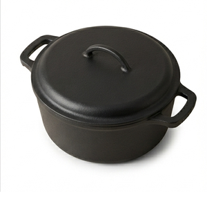 Cast Iron <b>Saucepan</b> <b>Large</b> Selling Sauce Pan Metallic Lid Glossy Finishing Home Kitchen Hotel Restaurant Food Metal Handle - Product Image 2