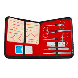 Kit de pratique de suture de qualité supérieure, 21 pièces, pour étudiants en médecine, comprenant des instruments chirurgicaux de base et des coussinets, à vendre - Product Image 4