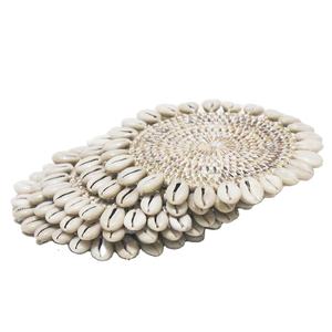 Posavasos de ratán al por mayor con posavasos redondo de ratán de concha para utensilios de cocina 1 cm hecho a mano - Product Image 1