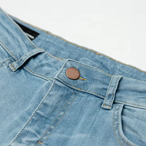 Wholesale New Fashion Elastic Breathable Light Washed Solid Casual Mid Waist Woven Straight-leg Men Denim <b>Jeans</b> for All Seasons - Product Image 2