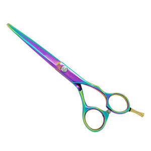 Wholesale Barber <b>Scissors</b> Stainless Steel C440 Right-Handed <b>Floral</b> Pattern Lightweight Durable Hair Cutting Shears Private Label - Product Image 1