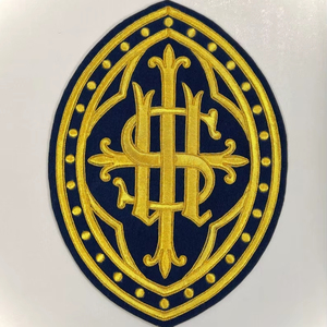 Custom Hand Embroidered 3D Fabric Canvas Bullion Wire Badges Premium Pocket Badge <b>Holder</b> Butterfly Clutch Solid Color Simple - Product Image 2