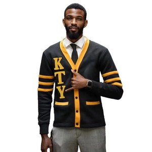 Sorority <b>Sweater</b> Manufacturer Sigma Gamma Rho V-Neck Custom Knitted Embroidery Letters Casual Divine Button <b>Cardigan</b> - Product Image 4