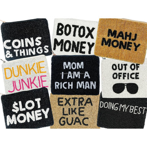 Bride Pearl Beaded Coin Purse Handmade Sequin Clutch <b>Bag</b> Wedding <b>Gift</b> Pouch Magnetic Closure Mini Foldable Custom Size Bridal - Product Image 4