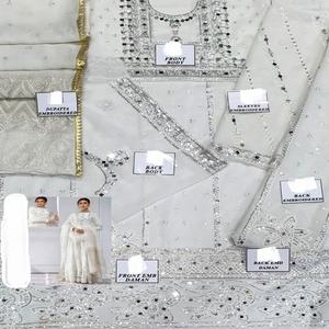 Pakistani Salwar Kameez Suits Designer <b>Dress</b> Indian <b>Dress</b> Wedding <b>Dress</b> <b>White</b> Chiffon Embroidered Latest Style Hot Selling 2021 - Product Image 5