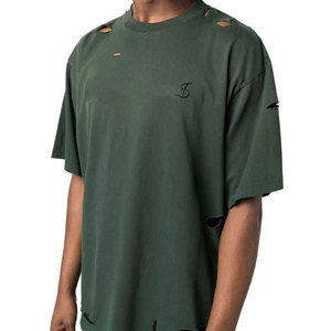 เสื้อยืดผู้ชายไซส์ใหญ่แบบดิสเทรส สวมใส่สบาย ดีไซน์ใหม่ปี 2026 เสื้อยืดผู้ชายแบบดิสเทรส ราคาถูก - Product Image 5