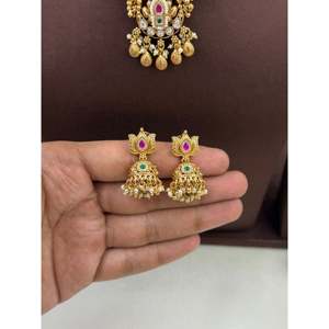 Indian Ethnic Siya Chorski Premium Gold Plated Steel Necklace Set - Product Image 3