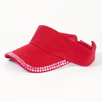 Gorras con Visera de Diamantes de Imitación Personalizadas para Fútbol, Bordado 3D Elegante, Colores y Tallas Personalizables para Deportes, Uso en Exteriores y Playa