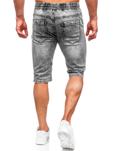 Pantalones Cortos de Mezclilla para Hombre de Alta Calidad, Diseño Moderno, Color Sólido, Cómodos, Diseño Personalizado e Impresión DTG - Product Image 4