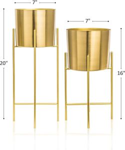 Maceta Metálica Premium de Bajo Costo, Elegante Maceta para Decoración de Interiores, Exteriores, Jardín y Balcón - Product Image 3