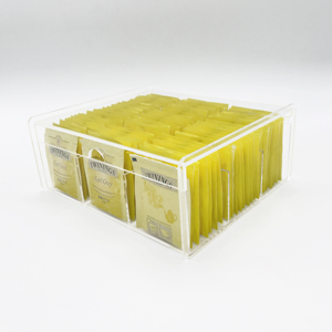 Boîte organisatrice de rangement pour sachets de thé Innovative Planet: acrylique transparent élégant pour les armoires de garde-manger, les comptoirs et les étagères - Product Image 1