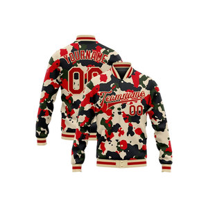 Custom <b>Camouflage</b> Varsity <b>Jacket</b> for <b>Men</b> with Team Name Number Printing Front Back Design Casual Autumn Zipper Closure - Product Image 4
