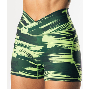 Shorts de sport sans couture taille haute pour femme, séchage rapide, avec logo personnalisé - Product Image 1